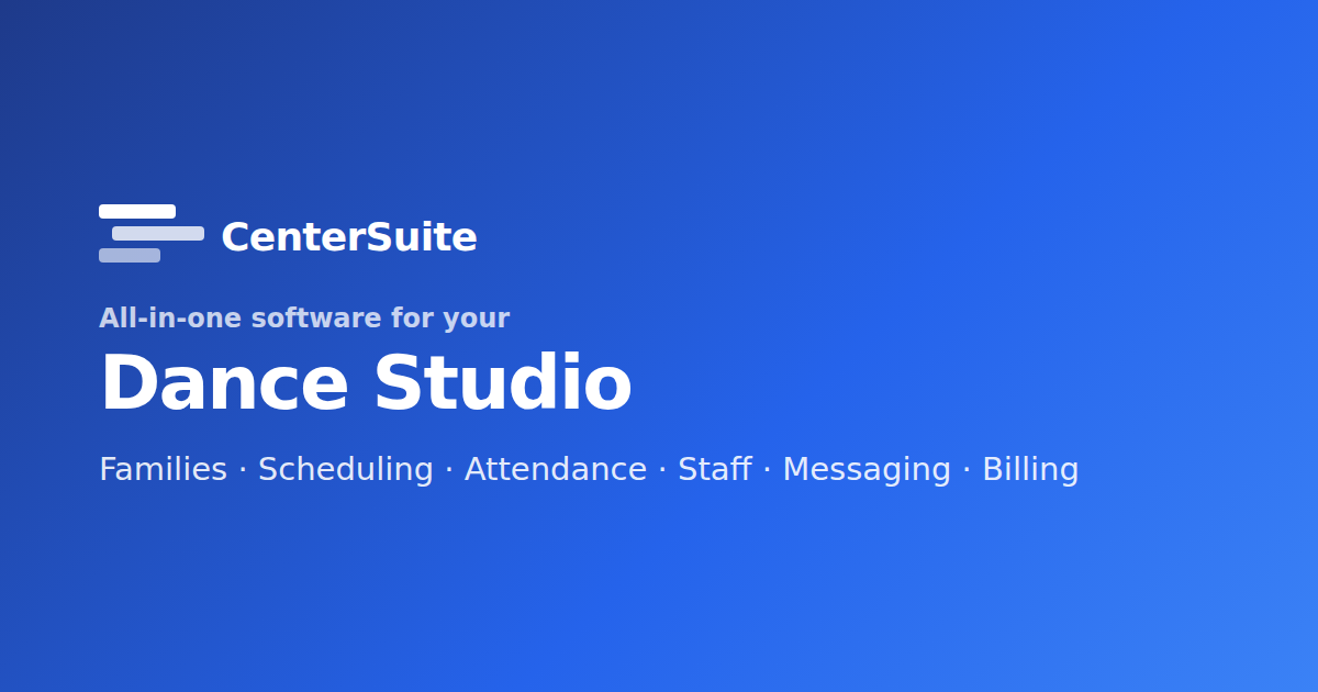 CenterSuite — all-in-one software for your Dance Studio